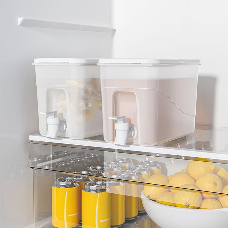 麦茶ポット 4L 2個セット 冷蔵庫用 水差し 大容量 耐冷 横置き 広口 洗いやすい