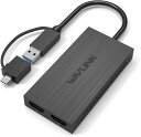 楽天日本小売業販売WAVLINK USB-VGAアダプタ WL-UG7602H WAVLINK USB 3.0 HDMI デュアルディスプレイアダプタ、デュアルモニタ用USB AまたはUSB C to HDMI、Thunderbolt 3/4対応、Windows、Mac OS用4K@30Hz+1080P@60Hz、Linux & iPad OSは非対応 USB-VGAアダプタ