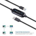 Cable Matters USBリンクケーブル USB 3.0 データ転送ケーブル 2m 5 Gbps Windows MacOS用 PCデータ移行 Windowsシステム移行用のPCMoverと互換性