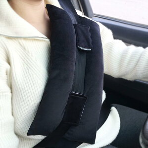 乳房切除術 シートベルト枕 シートベルトクッション 術後 術後ケア用 やわらか保護パッド 胸部ケモポート ハートシートベルト 枕クッション プロテクター回復 ギフトペースメーカー バイパス 子宮摘出術, フックンループテープ, 術後の通院時 旅行時の車内移動サポート 黒