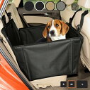 Wuglo PS-2-M 非常に安定した犬用カーシート カーシート ドライブボックス 中型犬用 強化された車用ドッグシート 犬ブースター 自動車のシート 4つの固定ストラップ付き 車の後部座席用 丈夫 防水性 ペット用カーシート Mサイズ ブラック