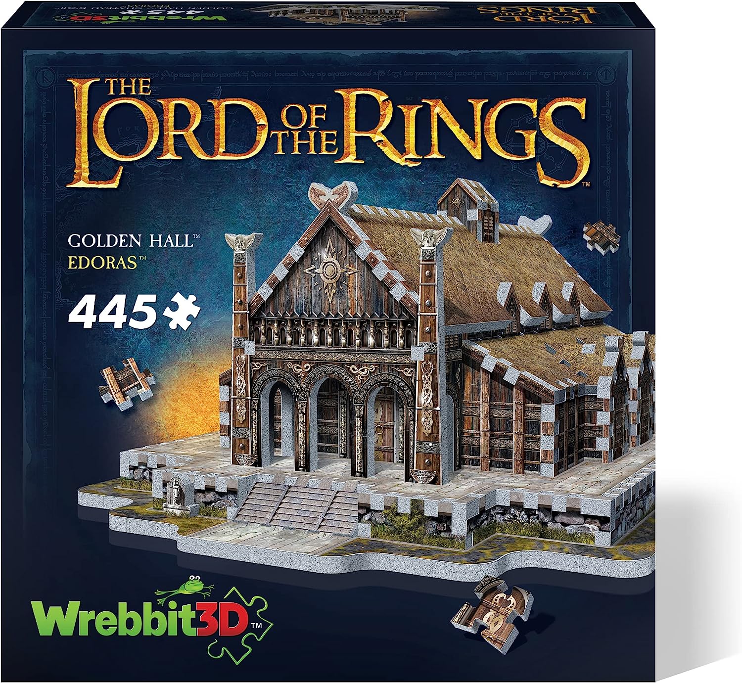 楽天日本小売業販売Wrebbit3D ロードオブザリング Lord of The Rings ゴールデンホール エドラス 3D ジグソーパズル 3-D パズル ティーンと大人 445 ジグソーパズルのピース ロードオブザリングファン 3-D Puzzles