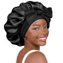 YANIBEST サテンボンネット シルクボンネット ダブルレイヤー サテン裏地付き ヘアボンネット 女性用