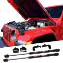 Redline Tuning 21-20003-02 フード QuickLIFT Plus ジープラングラー JL 2018+ 対応 & ジープ グラディエーター JT 2020+ 対応 (ボルトインシステム - オールブラックコンポーネント) 自動車用交換用 ショックリフトサポート