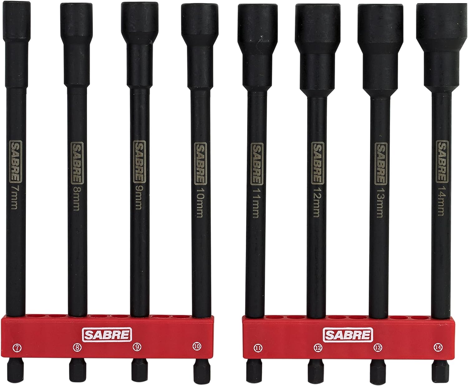 乐天商城 - Sabre Tools メートルインパクトマグネットナットドライバー ナットドライバ Nut Drivers 8点セット 長さ6インチ 1/4インチ六角シャンク 磁気ソケットチップ ブラック 355513807265
