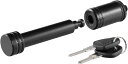 CURT 23518 トレーラーヒッチロックピン けん引 ヒッチロック直径5/8インチ 2インチのレシーバーに適合 ブラック 鍵2本付き ヒッチピン パウダーコ...