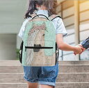 Bolaz スクールバックパック Flower Horse 学生用バックパック 女の子 子供用 小学生 ショルダーバッグ ブックバッグ リュック