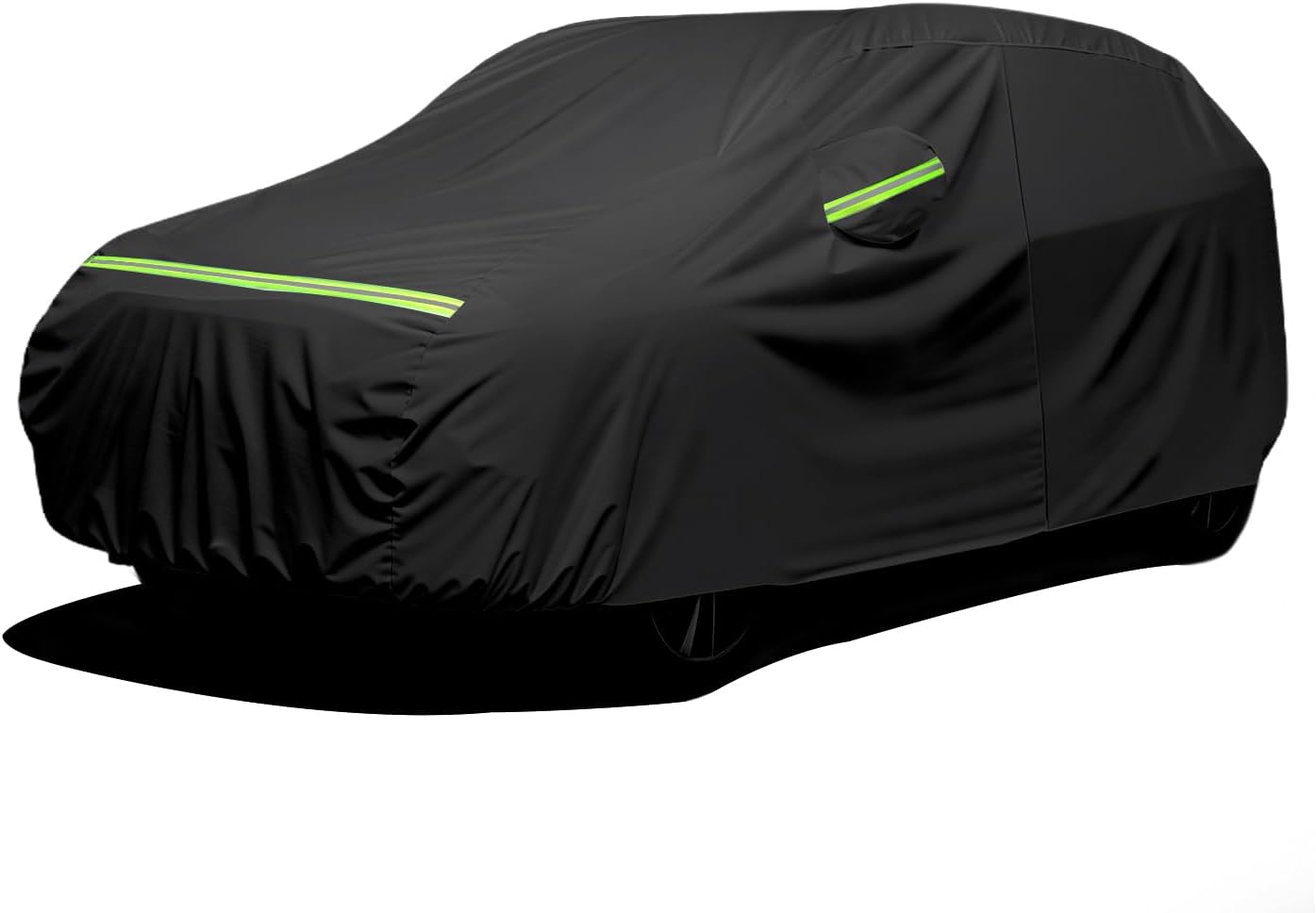 Rakuten - Favoto Favoto 防水カーカバー 6層構造 全天候型 SUV対応 日焼け防止 防雪 防風ストラップ付き 屋外保護カバー 最大全長198インチ対応 カーカバー SUV 防水 全天候 6層構造 UVカット 日焼け防止 雨 雪 雹 防風ストラップ Favoto 屋外保護 軽量構造 ブラック 黒