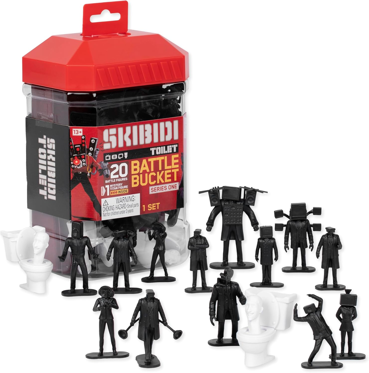 乐天商城 - Bonkers Toys SKIBIDI Toilet バトルバケット 公式 コレクタブルフィギュア トイレットグッズ バトルバケット コレクタブルフィギュア スキビディトイレット トイレ戦士グッズ／コレクション玩具 トイレットバトルバケット デスクフィギュア 人気キャラクター フィギュア