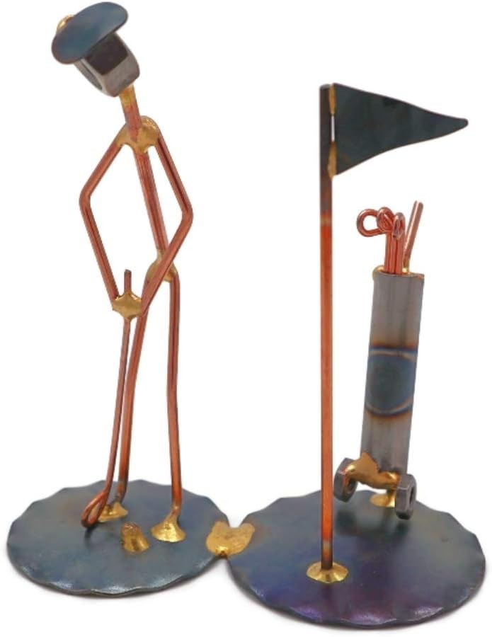 Rock Creek Metal Craft ゴルフ パット メンズクラブ付き メタルアートフィギュア ハンドメイド置物 デスクアクセサリー・トロフィー・上司や...