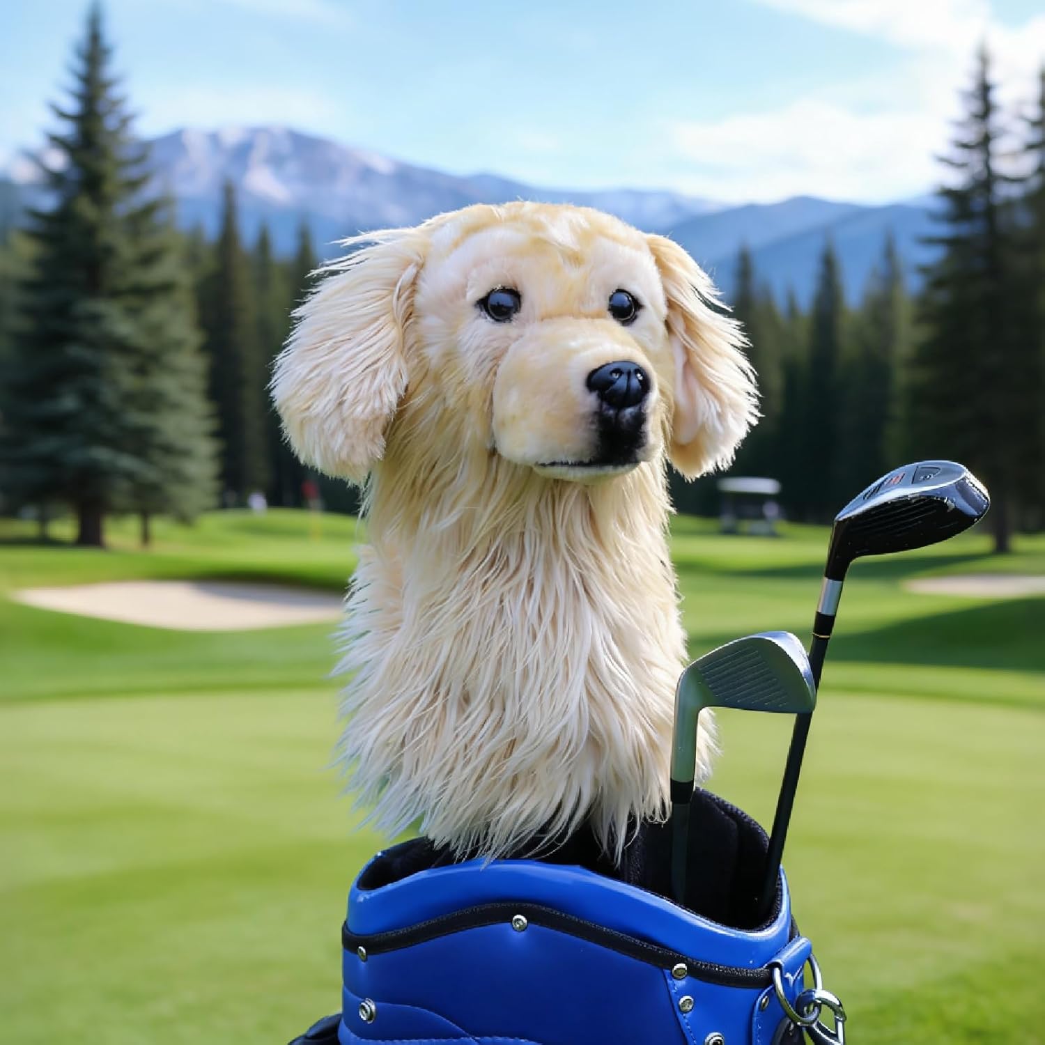 FurryClone ドッグヘッド ゴルフ ドライバー用 ヘッドカバー｜犬モチーフ デザイン｜クラブ保護｜シンプル・ニュートラル インテリア ゴルフアクセサリー ゴルフ ドライバー用 犬ヘッドカバー ドッグデザイン ヘッドカバー ゴルフ クラブ ヘッドカバー 犬 クラブヘッド保護