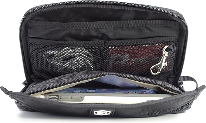 Mission Darkness Mojave ファラデー フォンバッグ 電波遮断・追跡防止・盗聴対策 多機能トラベルケース アクセサリーポケット付 EMF低減 Mojave 電波遮断 スマホケース 信号遮断・追跡防止 トラベルケース 旅行・出張 追跡・盗聴・ハッキング対策 プライバシー保護