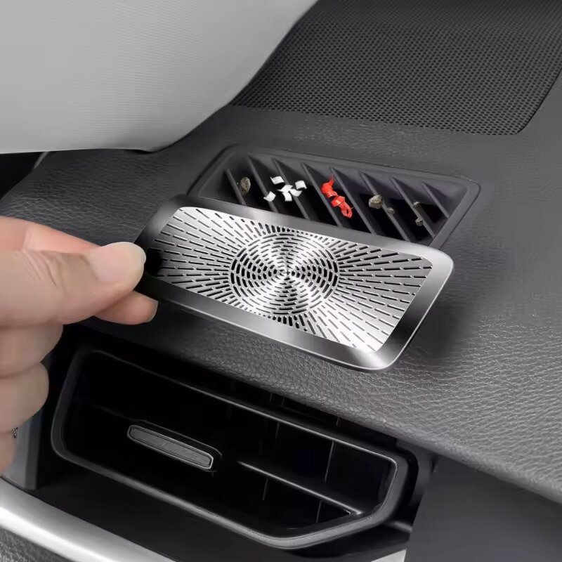 乐天商城 - トヨタ RAV4 ダッシュボードベントカバー＆スピーカーグリル メタル製 防塵・ドレスアップトヨタ RAV4 専用 ダッシュボード エアコン吹き出し口 メタルカバー スピーカーグリル 防塵 内装ドレスアップ アクセサリー ダッシュボード エアベントカバー＆スピーカー シルバー