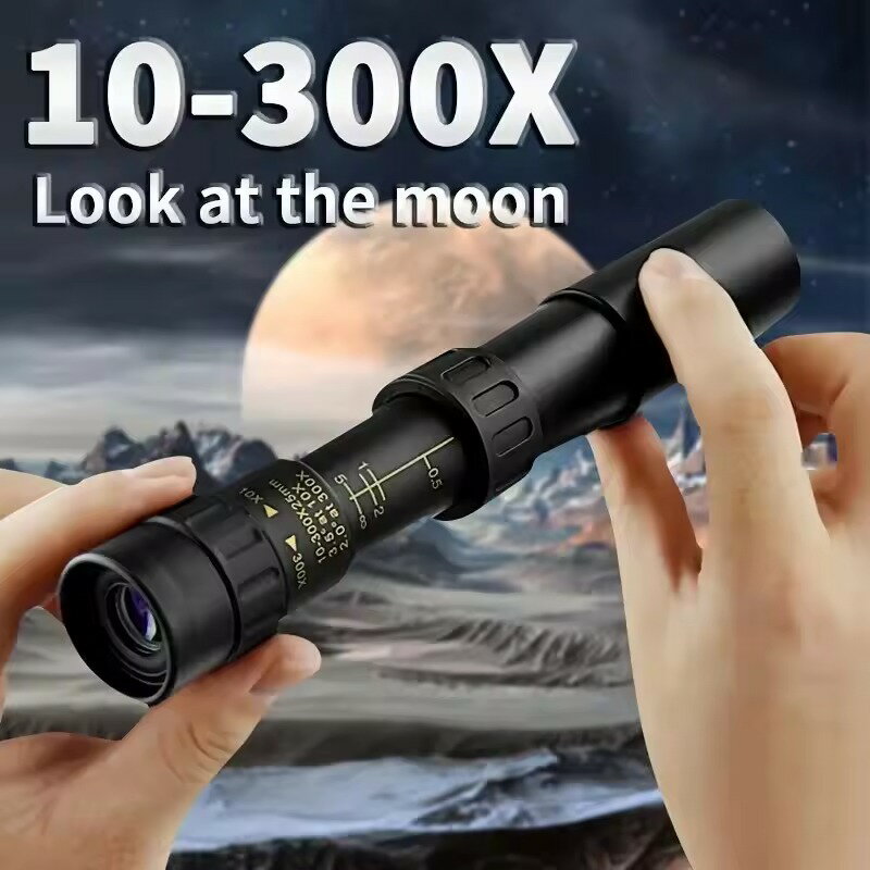 乐天商城 - 10–300倍 ズーム単眼鏡 40mm 高倍率 モノキュラー HD 高解像度 携帯型 長距離観察 低照度対応 アウトドア・狩猟・観察用 10-300倍 ズーム 単眼望遠鏡 HD 高倍率 モノキュラー BAK4プリズム 夜間対応 携帯型 アウトドア 狩猟 観測用 単眼鏡 高倍率 携帯用 望遠鏡