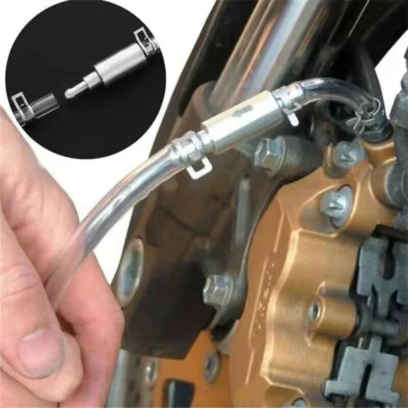 ブレーキ＆クラッチ用 ブリーダーホースキット ワンウェイバルブ式 エア抜きツール 油圧対応 整備工具 ブレーキ ブリーダーホース ワンウェイバルブ エア抜き工具 クラッチ ブレーキフルード 交換キット 逆流防止 バイク 車 整備 メンテナンス ブレーキブリーダー ホース付き