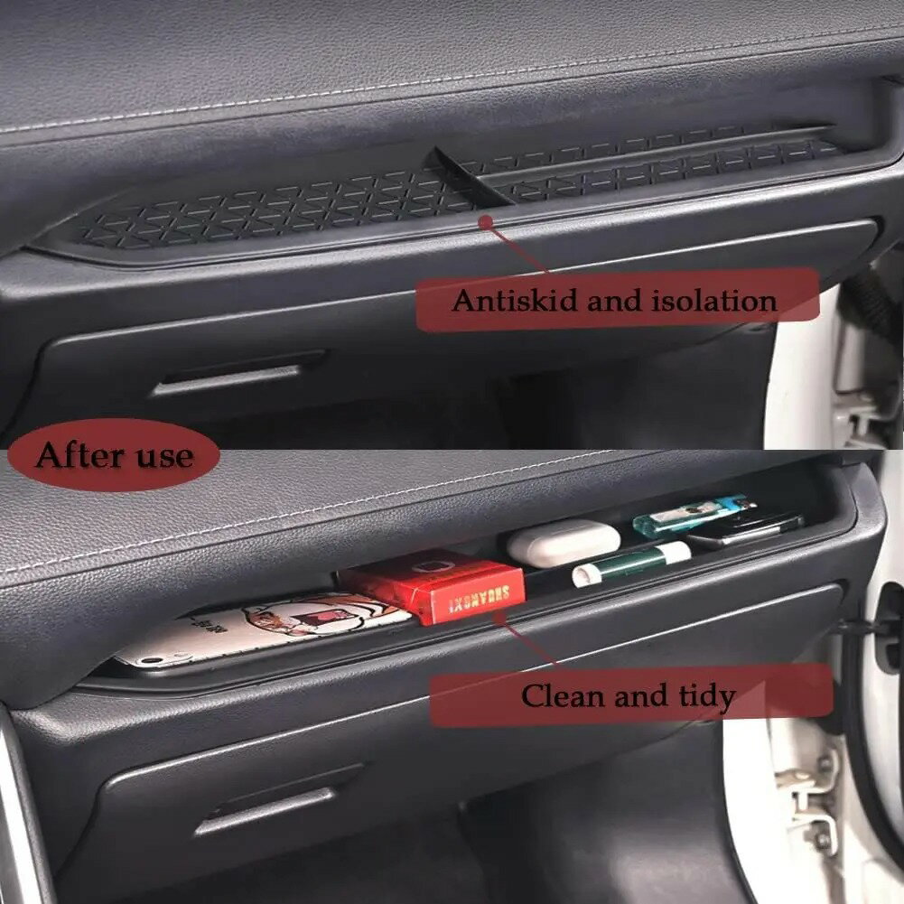 乐天商城 - RAV4 2019〜2023 専用 パッセンジャー収納マット グローブボックス上部 収納トレー インナーマット シリコン製 滑り止め付き 車内整理アクセサリー RAV4 助手席収納トレイ 2019–2023 Toyota RAV4 専用 グローブボックス 収納オーガナイザー マット付 パッセンジャーサイド