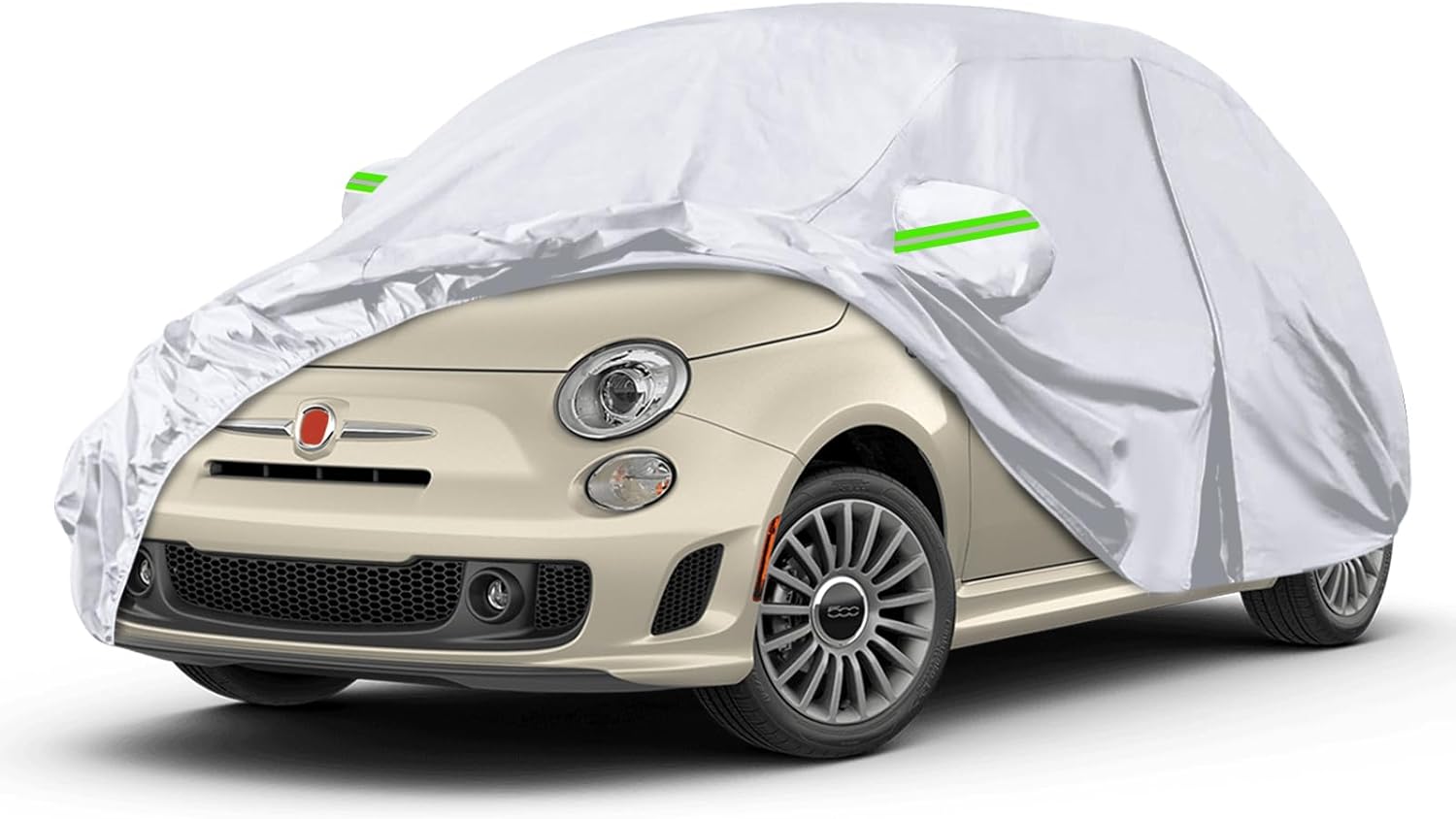 Rakuten - sportuli フィアット500 ボディカバー 2007から2024年対応 防水 6層構造 裏起毛 ドアファスナー付 強風対策 Fiat 500/500C/500E アバルト対応 フィアット500 ボディカバー / Fiat500 カバー Fiat500C カバー / Fiat500E カバー / アバルト ボディカバー シルバー