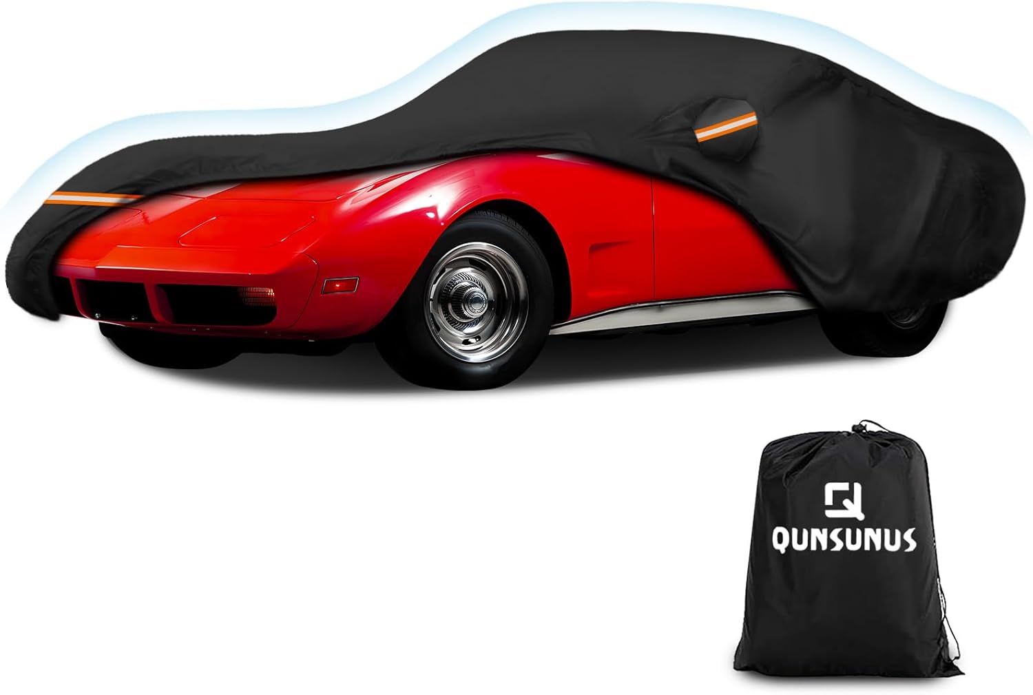 乐天商城 - Q QUNSUNUS 6層構造 カーカバー C3 Corvette（1968から1982年）防水・全天候・防風・ひょう対策カバー（ジッパー付き）コルベット C3 ボディカバー 1968-1982専用 6層構造 防水 雹対策 UVカット ジッパー付き 防風 全天候 コルベット C3 カバー 車 ボディカバー 防水