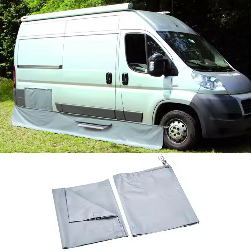 Rakuten - RV オーニング ドラフトスカート ホイールアーチカバー付 Fiat Ducato / Peugeot Boxer / Citroen Relay キャンピングカー カラバン 風・雨侵入防止 RV用 オーニング ドラフトスカート ホイールアーチカバー｜Fiat Ducato / Peugeot Boxer / Citroën Relay 対応