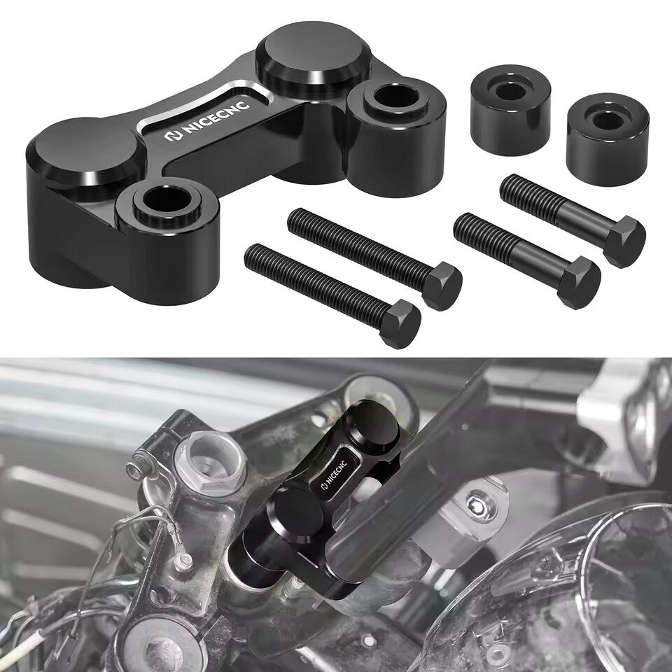 製品仕様 商品名 NICECNC ハーレー ハンドルライザー プルバックプレート 2.5インチアップ CNCアルミ Street Bob FXBBS Low Rider S Road King Road Glide ハーレー ハンドルライザー プレート 2.5インチアップ 1.5インチバック CNCアルミ Street Bob Low Rider Road King Road Glide対応 黒 商品仕様 ・素材：6061アルミニウム ・加工：CNC削り出し ・ハンドル高さ：＋2.5インチ ・プルバック：＋1.5インチ ・カラー：ブラック＆ホワイト 内容 ハンドルライザー プルバックプレート ×1 その他商品説明 ■ハンドル位置を調整して快適なライディングへ： ハーレー対応のハンドルライザー プルバックプレートです。ハンドル位置を2.5インチアップし、さらにライダー側へ約1.5インチ移動させることで、より自然なライディングポジションを実現します。 ■適合車種（主な対応） Harley-Davidson ・Low Rider FXLR（2018-2020） ・Low Rider S FXLRS（2020-2024） ・Street Bob FXBB / FXBBS（2018-2024） ・Softail Standard FXST（2020-2024） ・Softail Slim FLSL（2018-2021） Touring Models ・Road Glide FLTR / FLTRX / FLTRU（2000-2024） ・Road King FLHR / FLHRC（2000-2022）