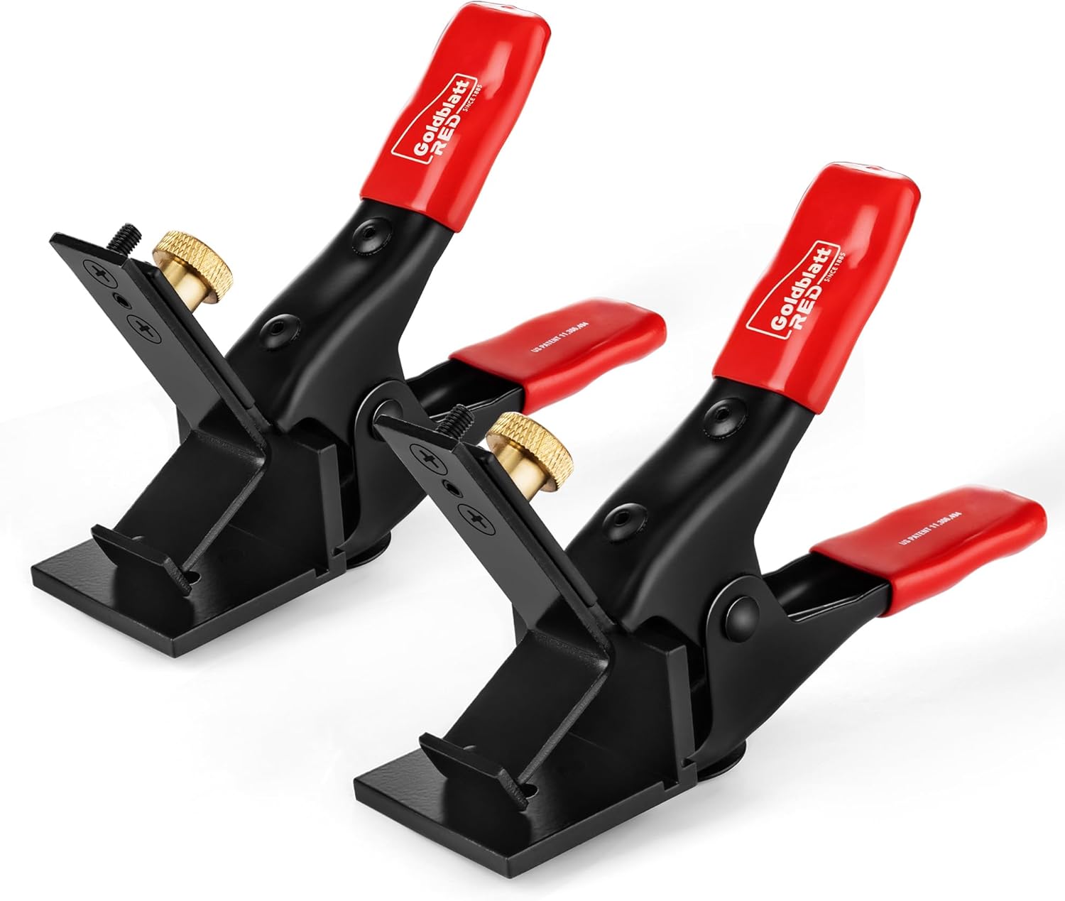 Rakuten - Goldblatt RED XL JAG クランプ（1組）レンガ積み用ラインクランプ メイソンライン（墨糸）固定工具 レンガ積み用 ラインクランプ XLサイズ 2個セット 糸張りクランプ メイソンラインクランプ ブロック積み 墨出し 建築工具 調整式 ラインクランプ メイソンラインクランプ