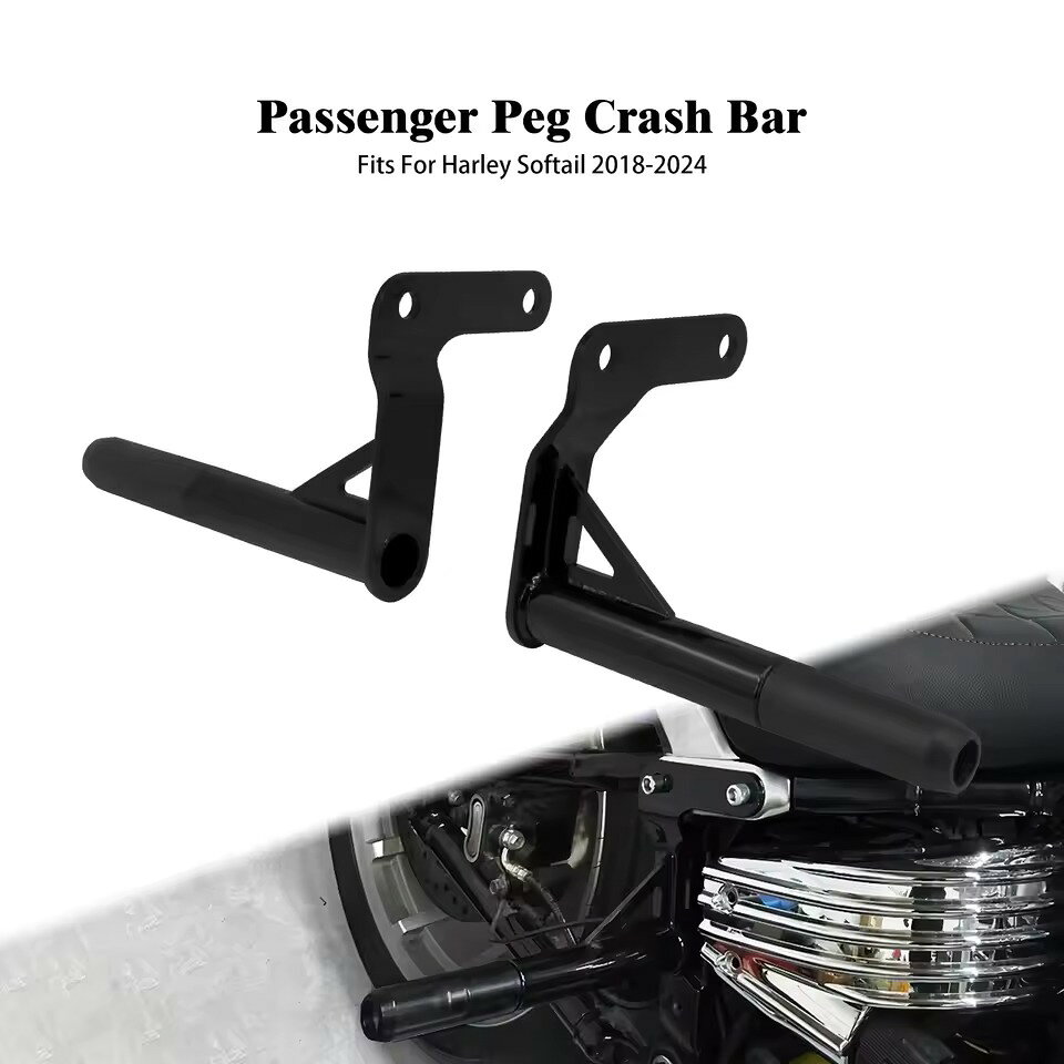 Rakuten - Harley Softail リアクラッシュバー エンジンガード FXBB FLSTC Fat Boy ハーレー ソフテイル リア クラッシュバー エンジンガード FXBB Fat Boy Breakout Low Rider 2018-2024 転倒防止 フレームスライダー ハーレー クラッシュバー Softail リアガード フレームスライダー