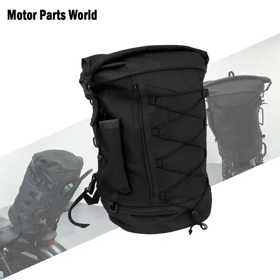 REWMTER バイク シートバッグ 50Lから85L 拡張式 防水 リュック ツーリングバッグ リアバッグ テールバッグ 大容量 ナイロン 荷物収納 キャンプ 旅行 アウトドア バイク シーシーバーバッグ 防水 ツーリングバッグ 拡張式 リュック機能 テールバッグ ツーリング キャンプ 黒