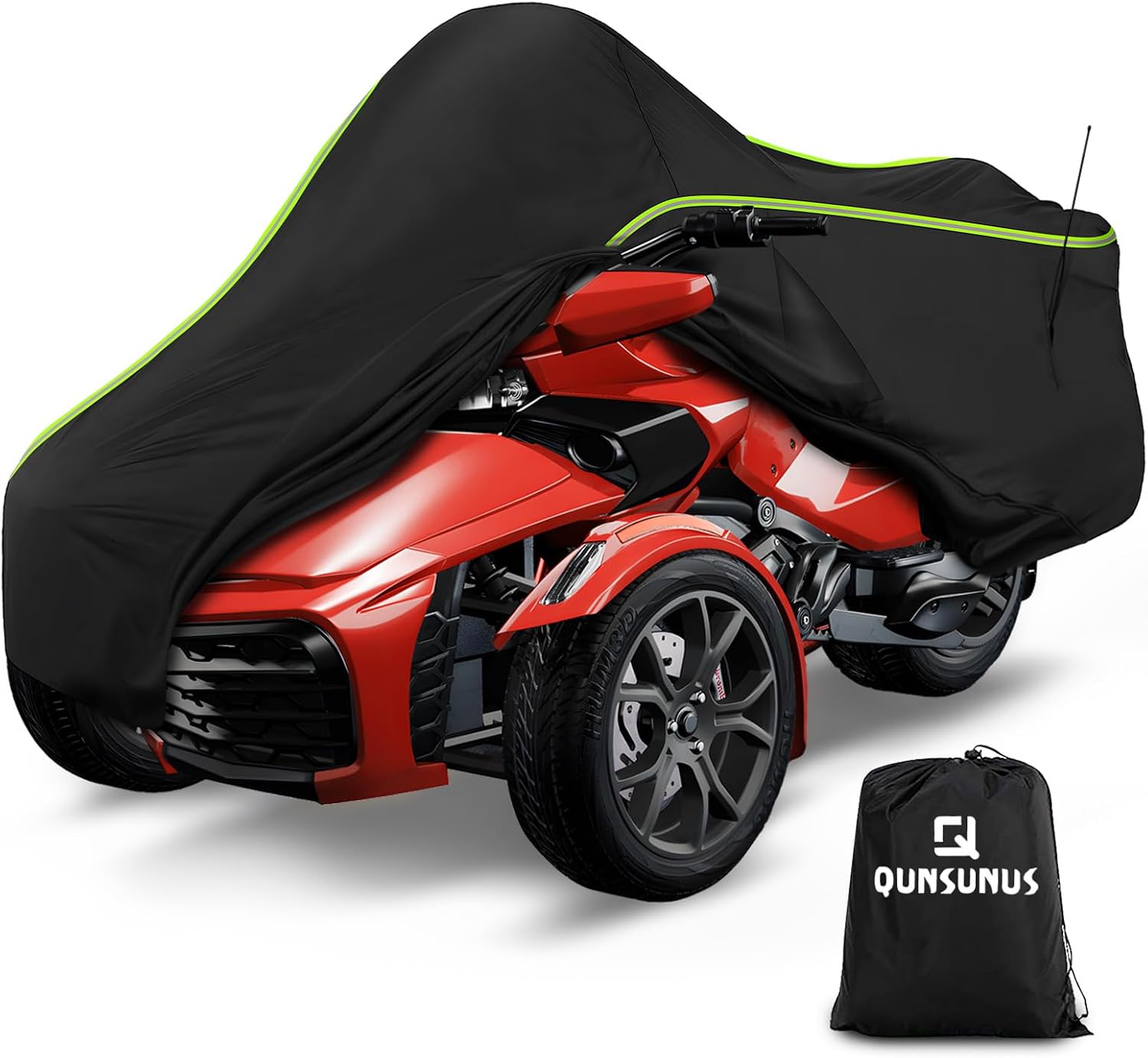 QUNSUNUS Can-Am Spyder F3シリーズ対応 防水フルカバー 420Dオックスフォード Can-Am Spyder F3シリーズ対応 バイクカバー F3 F3-S F3-T F3 Limited 防水 車体カバー フルカバー カンナム スパイダー 車体カバー バイクカバー モーターサイクルカバー トライクカバー