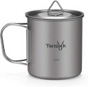 Tentock チタンカップ バックパッキング キャンプ ハイキング コーヒーマグ ハンギングポット キャンプカップ マグカップ 超軽量 ポータブル 多機能 アウトドア クッキング ポット マグ 420ml