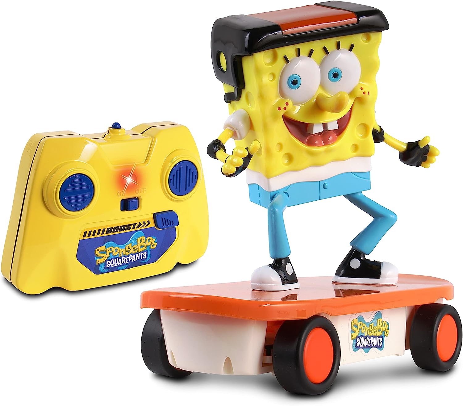 楽天日本小売業販売NKOK 2515 スポンジボブ Spongebob 2.4GHz スケートボーダー R/C車両 ラジコン 車 おもちゃ 強力な周波数 超高速 対象年齢6歳以上