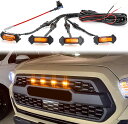 LED グリルライト 2016-2022 アフターマーケット トヨタ タコマ TRD PRO グリル ハーネス ヒューズ付き (アンバーライトとアンバーハウジング) LEDグリルライト トヨタ タコマ TRD PROグリル ハーネス＆ヒューズ付 自動車用グリル