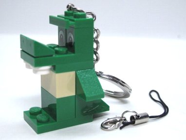 LEGO　ブロック恐竜B　ストラップキーホルダー