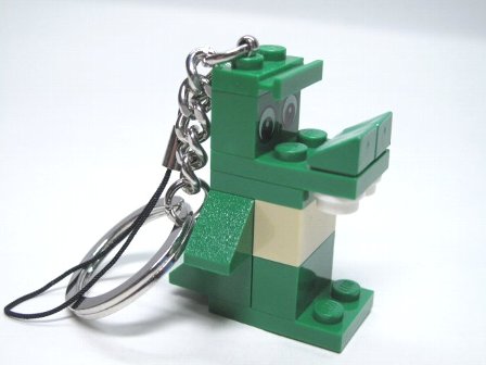 LEGO　ブロック恐竜B　ストラップキーホルダー