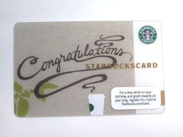 スターバックス　コーヒー　雑貨　通販　スターバックスカード　米限定　Congratulations　新品