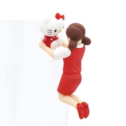 コップのフチ子×キティ だっこ