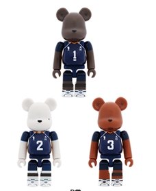 送料無料 ハイキュー 3年生烏野ベアブリックセット
