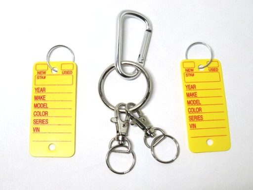 セールスタグ キーホルダーカラビナ付き