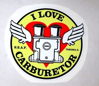 ZAK 世田谷区ベース CARBURETOR CLUB ステッカー I LOVE