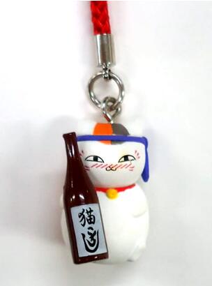 ストラップ(キャラクター)　一升瓶片手にニャンコ先生 「夏目友人帳 ニャンコ先生 のんべえ横丁ストラップ 2軒目」※日時時間指定不可の商品です　詳しくは商品説明にてのサムネイル
