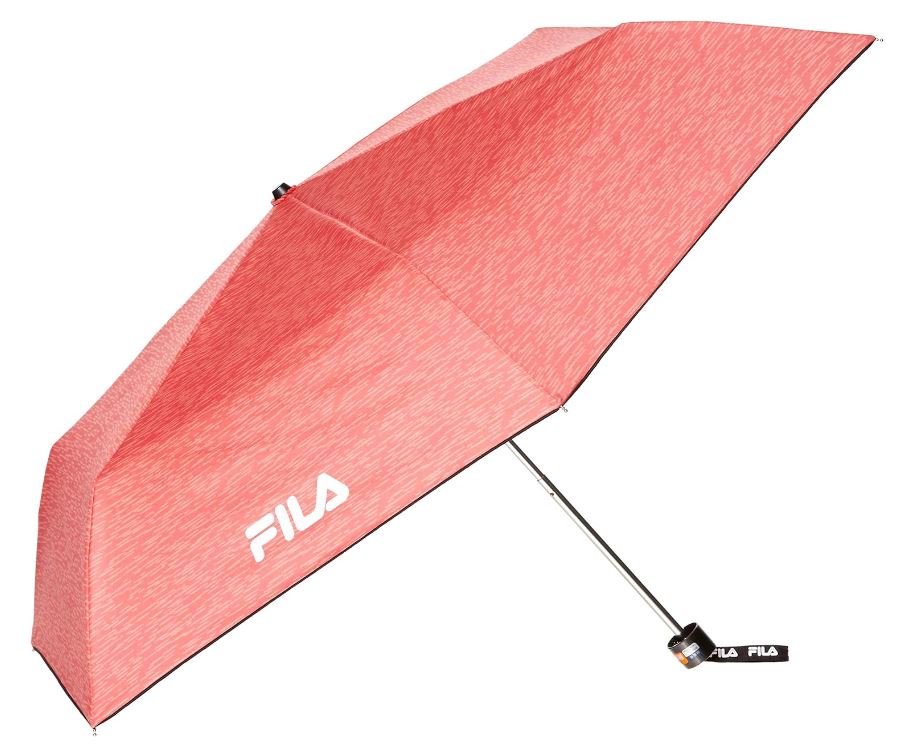 FILA 杢調柄折ミニ傘 55cm オレンジ レディース※日時時間指定不可の商品です 詳しくは商品説明にて
