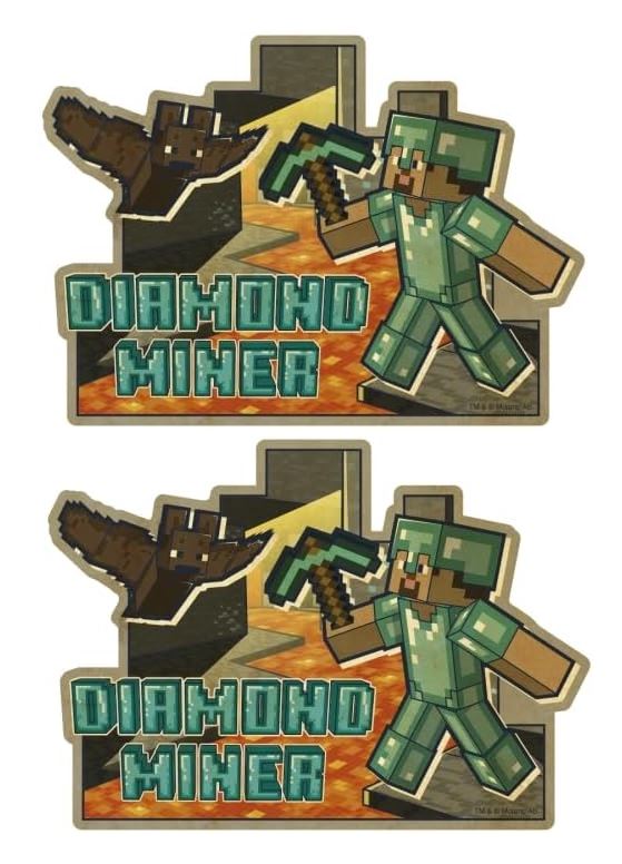 【1000円ポッキリ】【2個セット】エンスカイ Minecraft トラベルステッカー 5.DIAMOND MINER マインクラフト※日時時間指定不可の商品で...