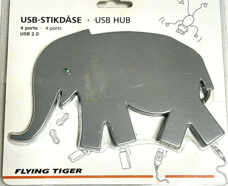 フライングタイガー USB ハブ 象さん※日時時間指定不可の商品です　詳しくは商品説明にて