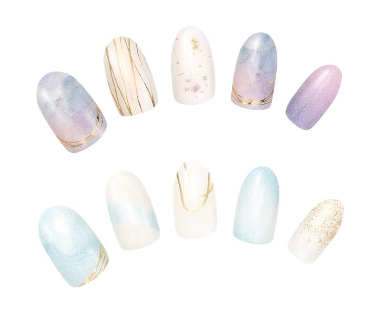 【1000円ポッキリ】【2個セット】ネイルシール2種　BeautyAvenue メモリーズモネ・ウォーターリリー※日..