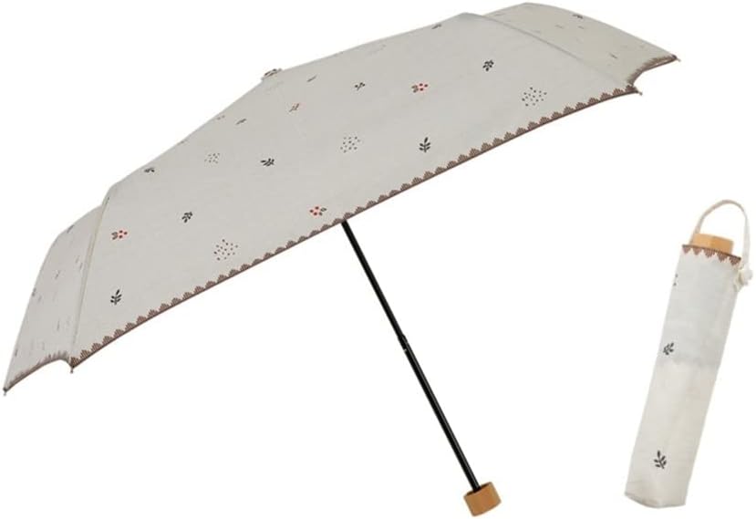 小川(Ogawa) 折りたたみ傘 レディース 傘 軽量 200g 55cm 5本骨 tenoé NATURAL ぬくもり原っぱ 手開き UV 90%以...