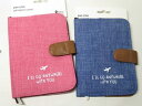 ZAK　FLYING　TIGER　デニム　パスポートケース　ピンク＆ブルー　ペアセット