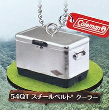 送料無料　コールマン キャンプグッズマスコット　54QTスチールベルトクーラー　※日時時間の指定はできません