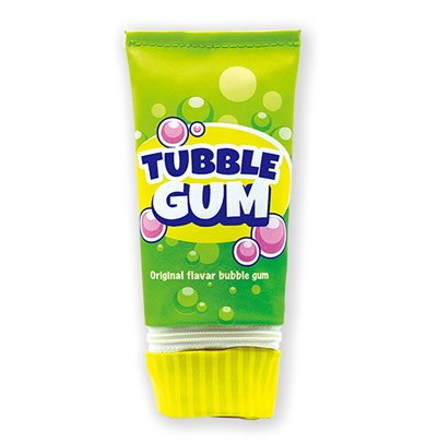 面白雑貨 ペンも入るチューブポーチ TUBBLE GUM