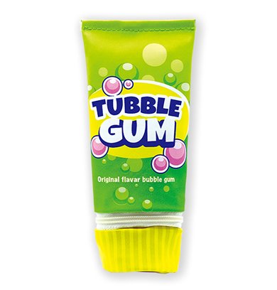 面白雑貨　ペンも入るチューブポーチ　TUBBLE GUM