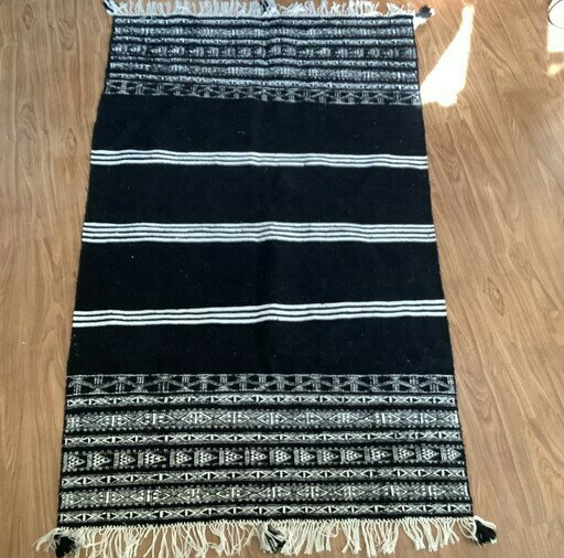 ラグ　マット【手織り1点もの】大型サイズのキリム　平織キリム　キリムL 落ち着いた色の中でホワイトでシェニニらしい細やかな文様が織り込まれたキリム　インテリア　模様替え　手織り　おしゃれ　カーペット　シェニニ01