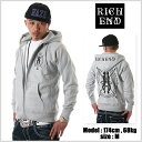 ▽復刻▽RICHEND ZIP HOODY / リッチエンド ジップ パーカー -BAD LADY-【グレー×ブラック】★411 フォーダブワン ソウルジャパン SOULJAPAN 雑誌掲載 メンズ ファッション 服 HIPHOP B系 B BOY DANCE ダンス 衣装 灰 黒